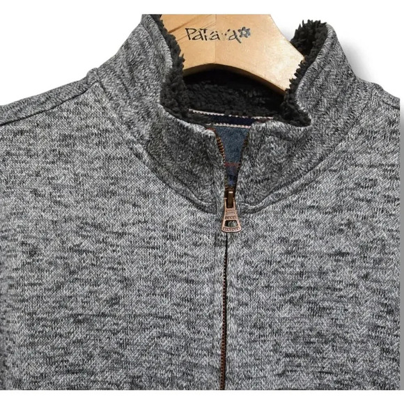 Vintage Weatherproof Men’s Gray 1/4 Zip Fleece Pullover Sweater - Size Medium - Picture 3 of 8